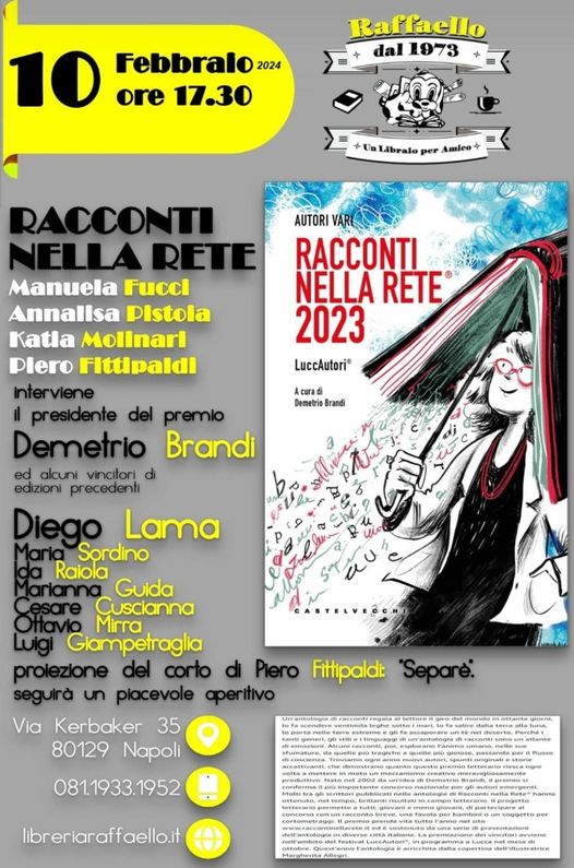 Racconti nella Rete a Napoli. Sabato 10 febbraio alla libreria Raffaello