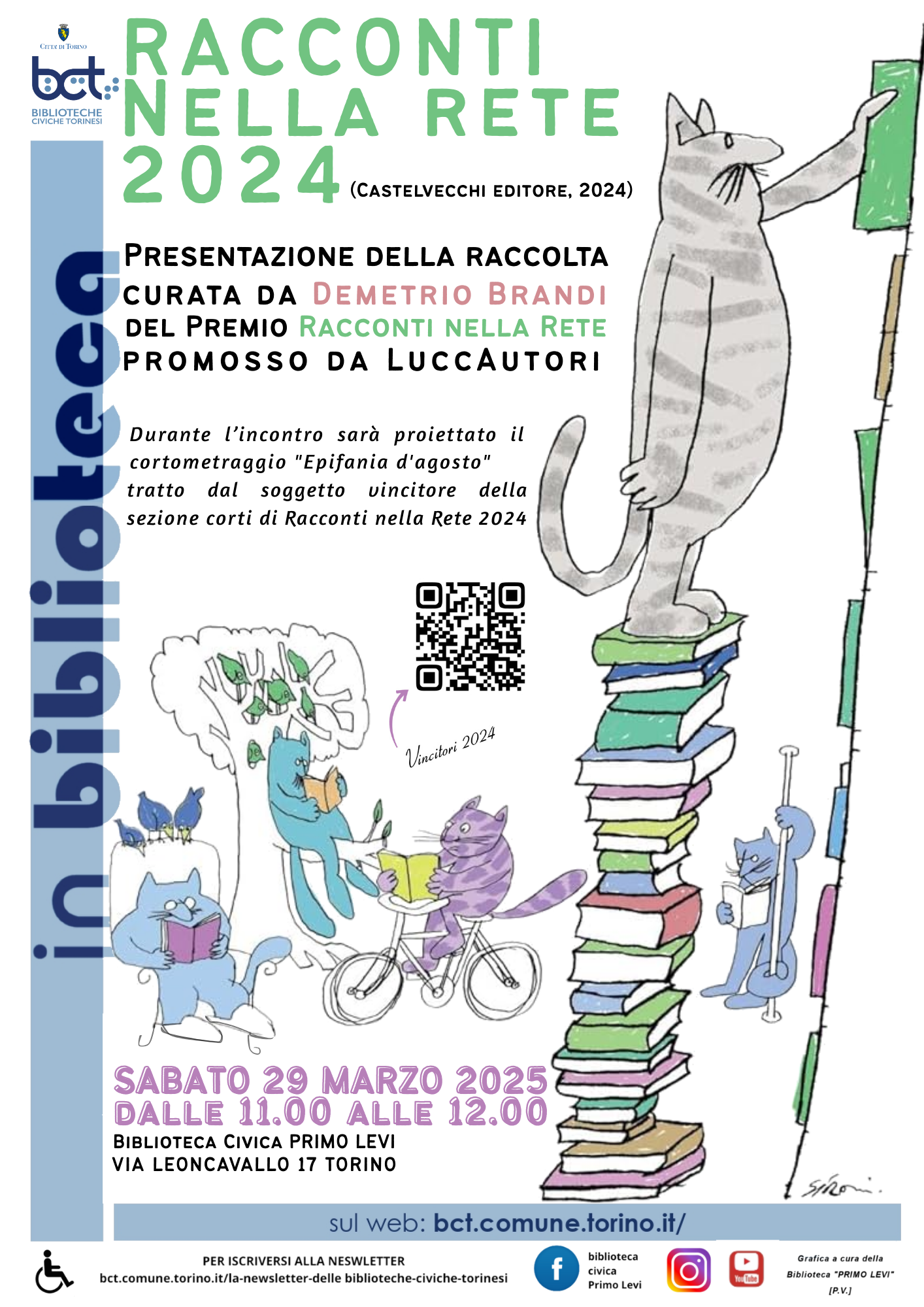 Racconti nella Rete a Torino. Sabato 29 marzo alla biblioteca Primo Levi