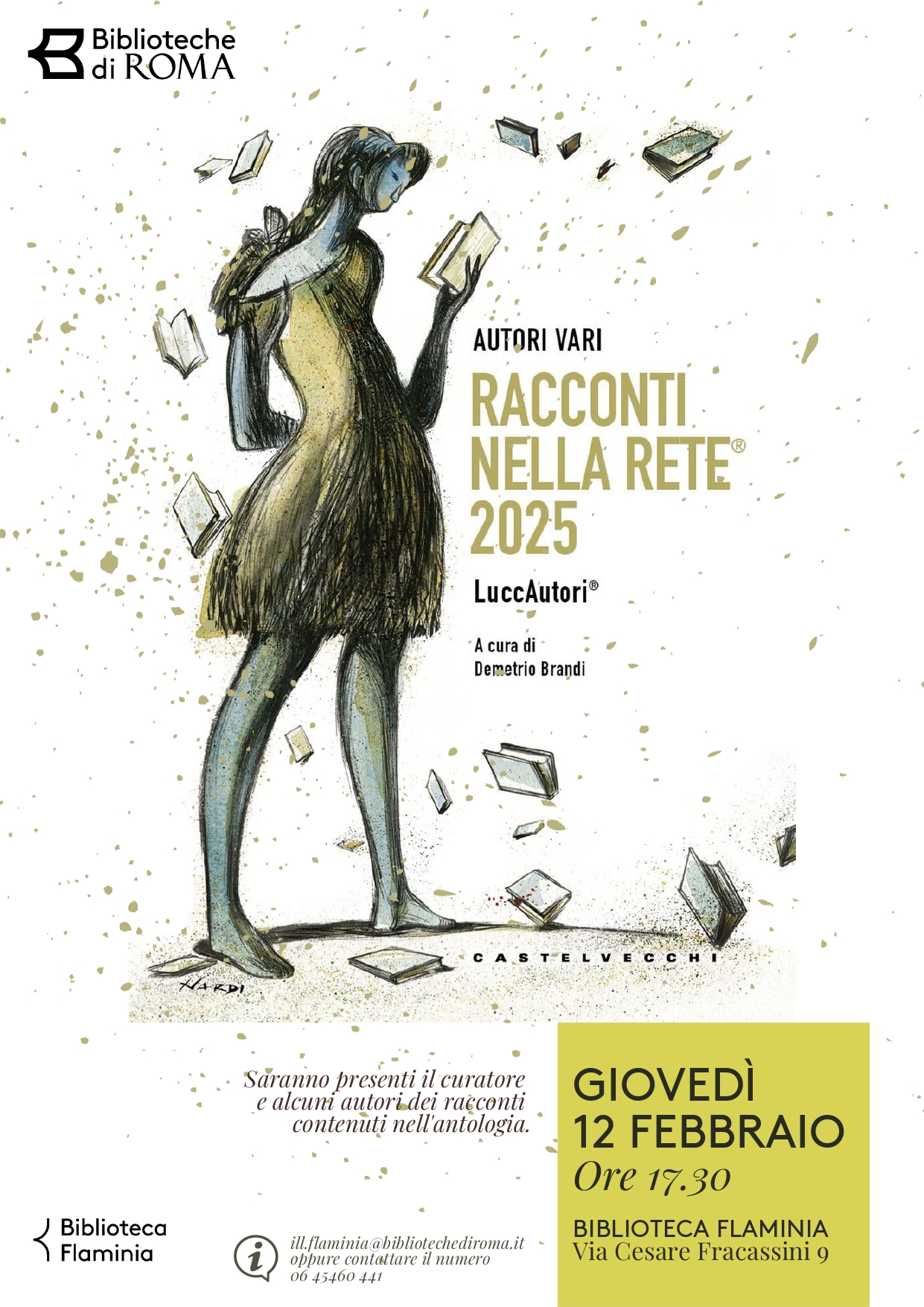 Giovedì 12 febbraio “Racconti nella Rete” alla Biblioteca Flaminia di Roma