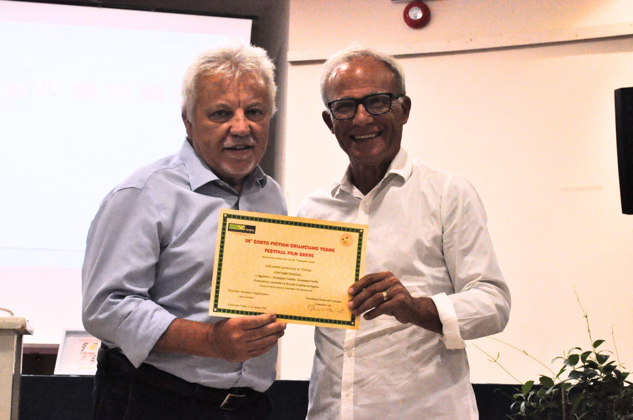 “L’algoritmo” premiato al “Corto Fiction” di Chianciano Terme